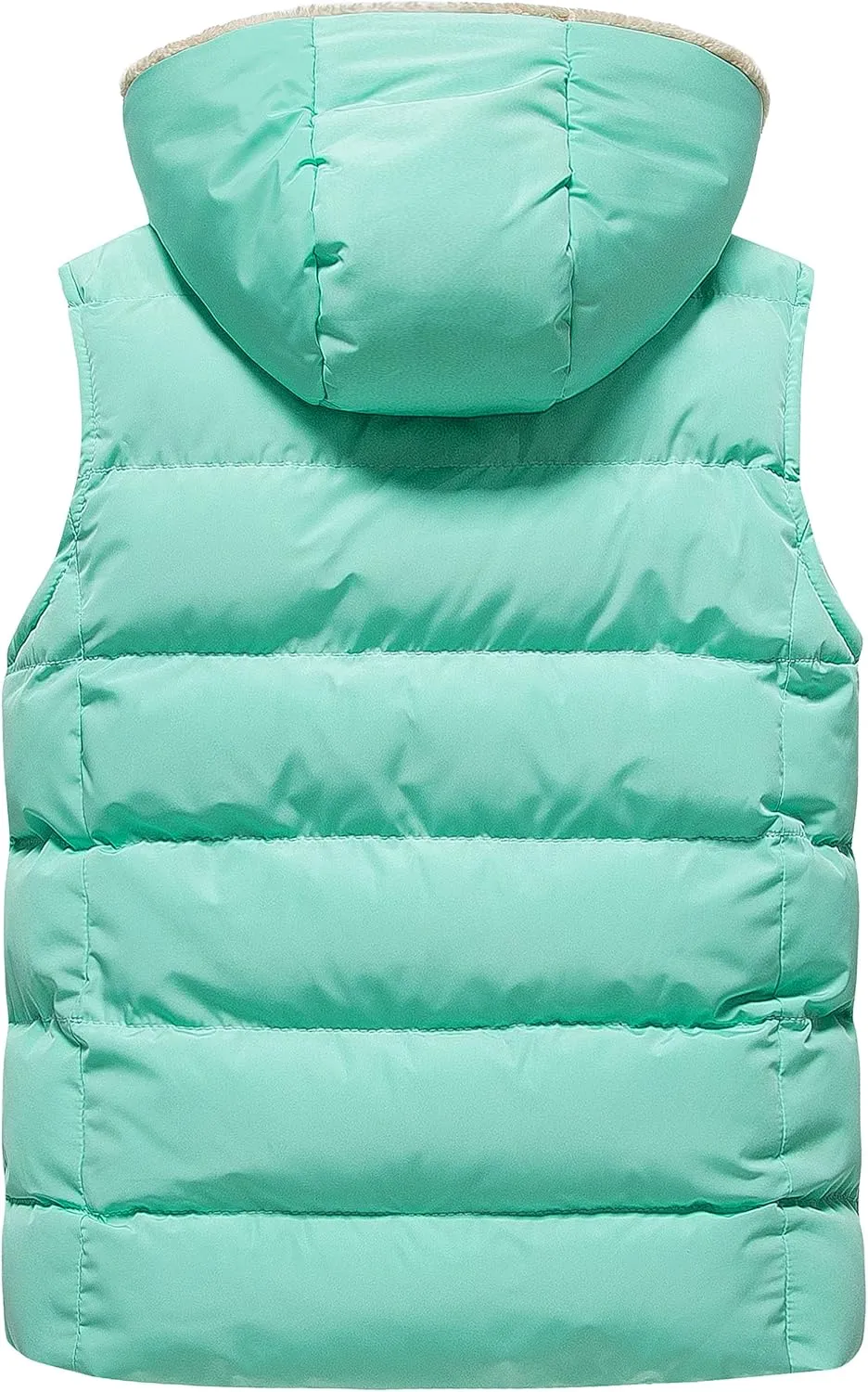Pursky Girl's and Boy's Hooded Warm Puffer Vest Outerwear Soft Flannel Lined Insulation Waistcoat