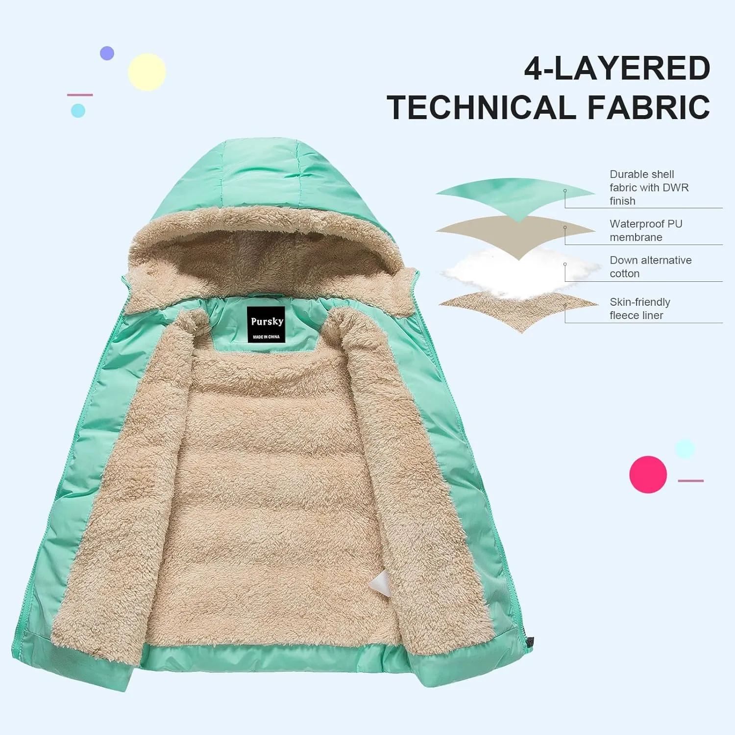 Pursky Girl's and Boy's Hooded Warm Puffer Vest Outerwear Soft Flannel Lined Insulation Waistcoat