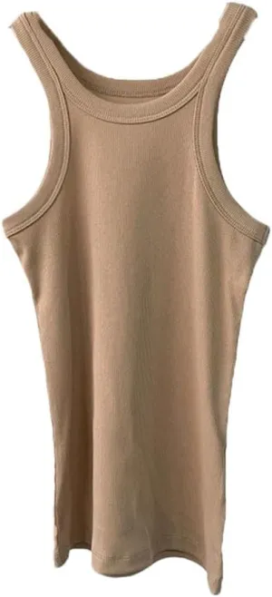 Ribbed Tank Tops for Women Sleeveless Cotton Skinny Tops Tees