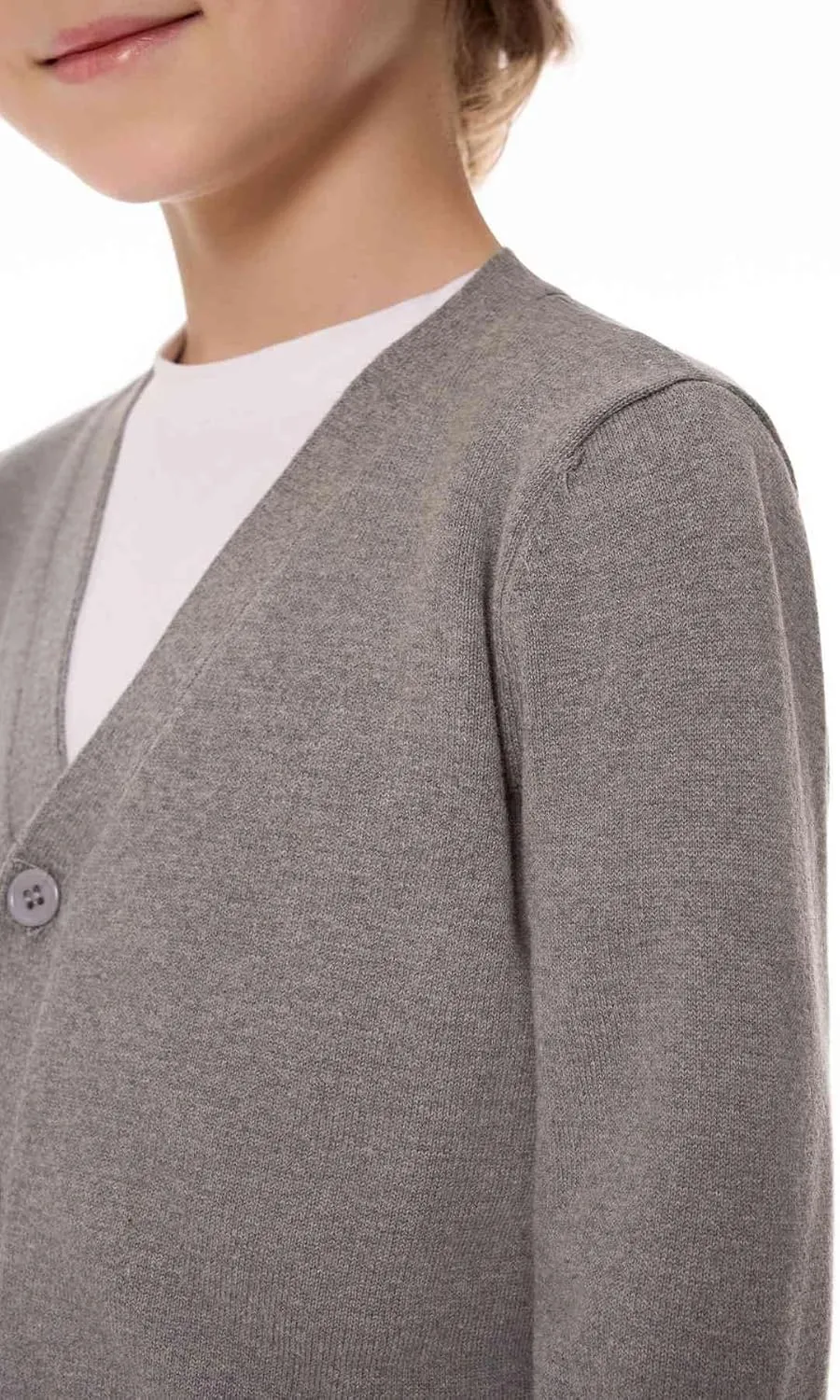 SMINLING Pinker Boys School Uniform Cardigan Sweater V-Neck Soft Cotton Clothing