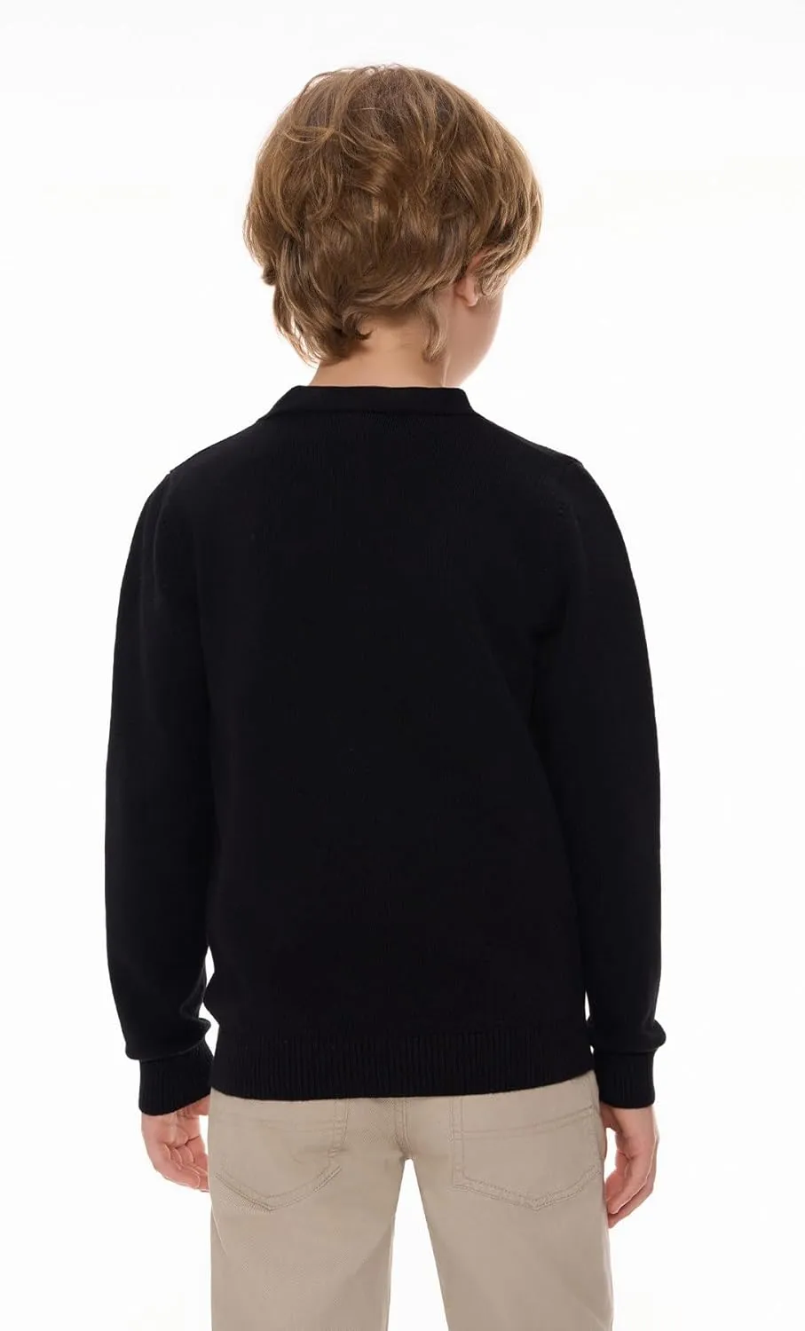 SMINLING Pinker Boys School Uniform Cardigan Sweater V-Neck Soft Cotton Clothing