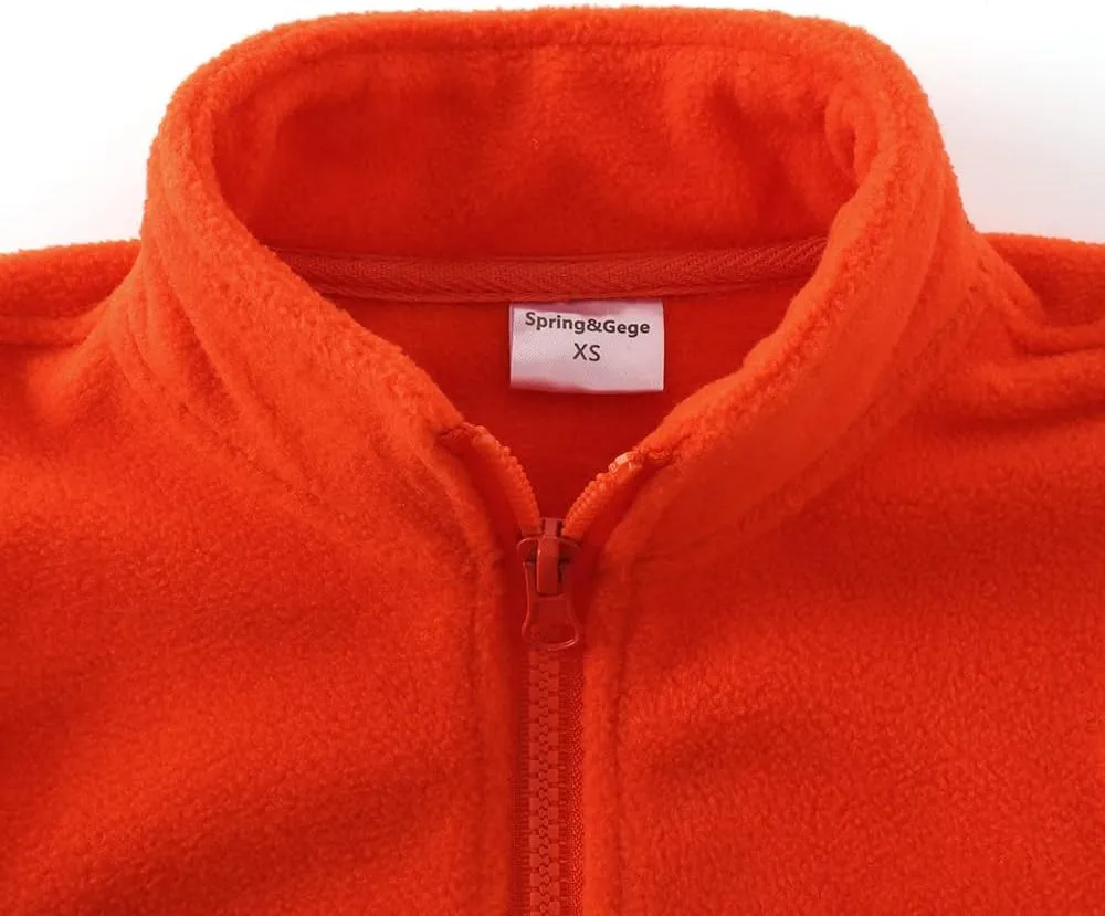 Spring&Gege Boys Full Zip Polar Fleece Vest Sleeveless Outwear Warm Jacket with Pockets (3-12 Years)