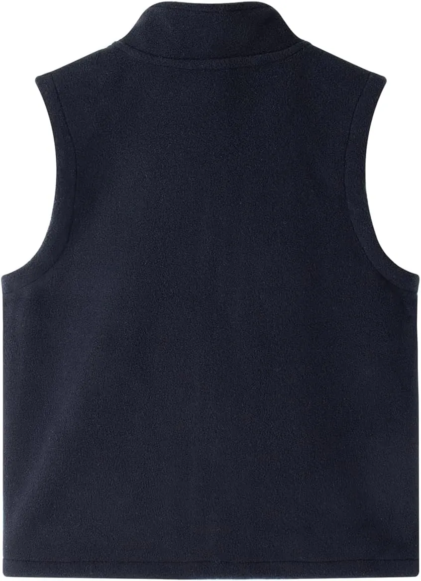 Spring&Gege Boys Full Zip Polar Fleece Vest Sleeveless Outwear Warm Jacket with Pockets (3-12 Years)