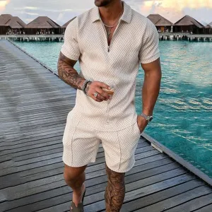 The Lapel Cream Polo Suit