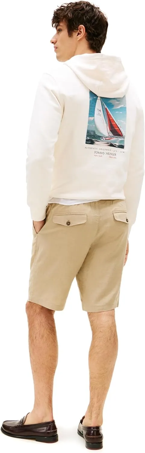 Tommy Hilfiger Men's Summer Linen Shorts 10 Inch in Relaxed Fit
