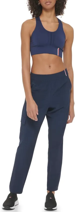 Tommy Hilfiger Women's Relaxed Fit Slant Pockets Luxe Street Active Fabric Cargo Pant