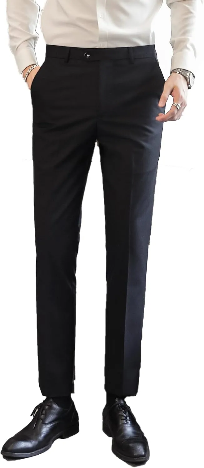 UNINUKOO Mens Suits 2 Piece Formal Suit Vest Pants with Tie Slim Fit Suits for Men Wedding Prom Tuxedo Dress Suit Set