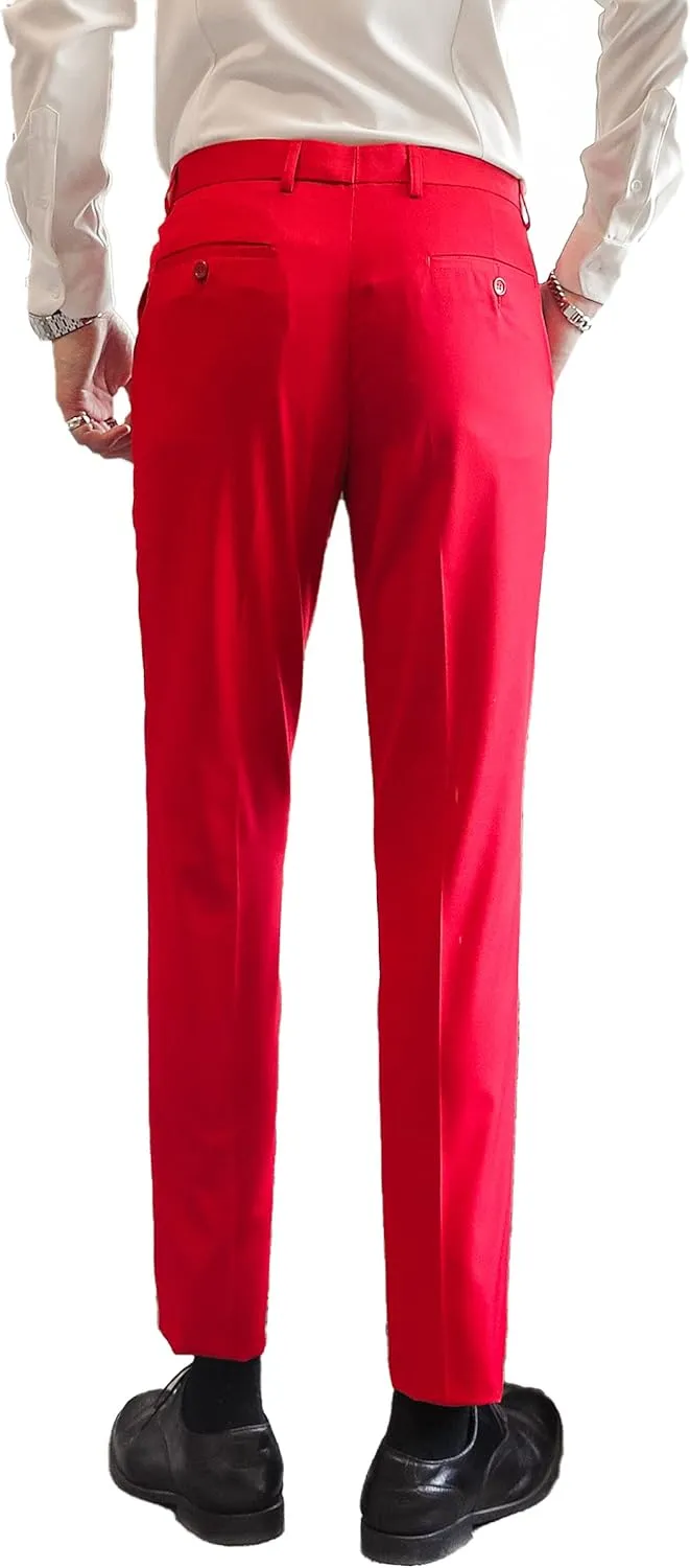 UNINUKOO Mens Suits 2 Piece Formal Suit Vest Pants with Tie Slim Fit Suits for Men Wedding Prom Tuxedo Dress Suit Set