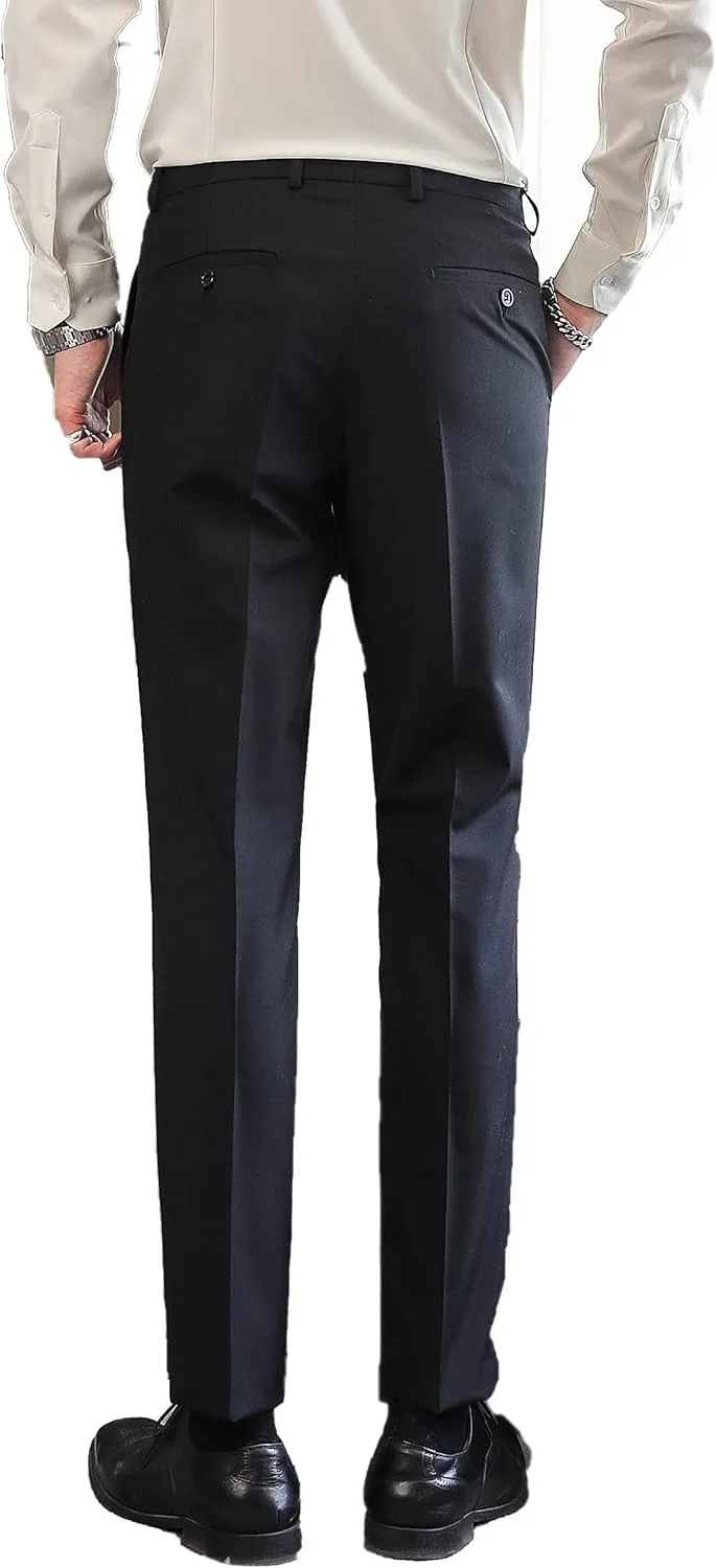UNINUKOO Mens Suits 2 Piece Formal Suit Vest Pants with Tie Slim Fit Suits for Men Wedding Prom Tuxedo Dress Suit Set