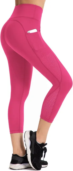 UURUN High Waisted Leggings for Women,Yoga Pants with Pockets, Tummy Control, Squat Proof, for Workout, Running