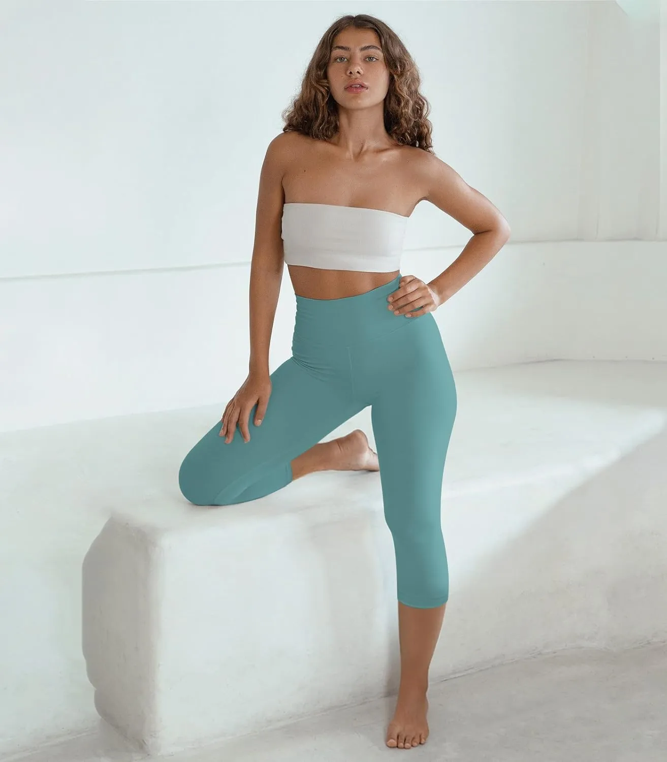 VALANDY Creamlush 4 Pack Capri Leggings for Women-High Waisted Stretchy Soft Yoga Lounge Pants(S-3XL)