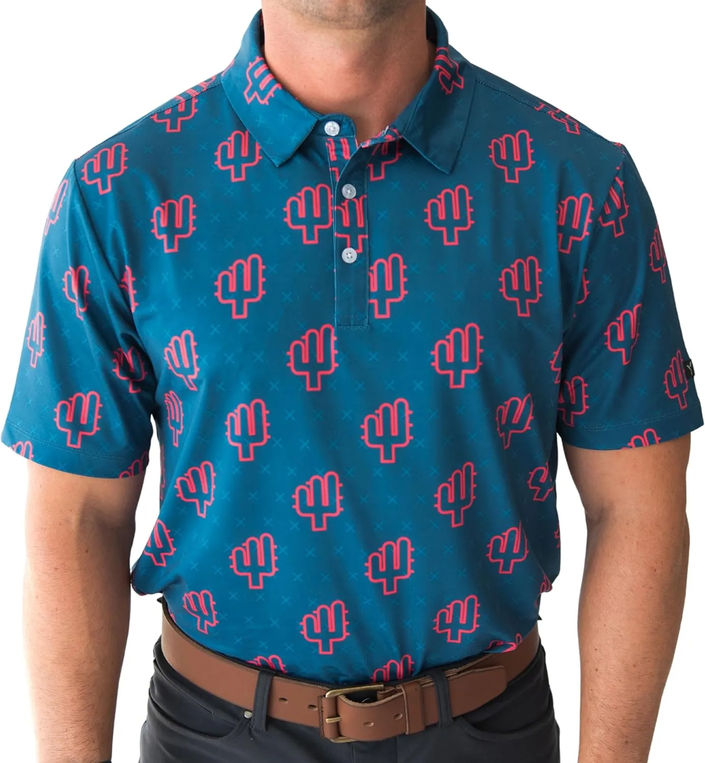 YATTA GOLF - Mens Golf Shirt Moisture Wicking Quick-Dry Short Sleeve - Standout Performance Casual Polo Shirts for Men