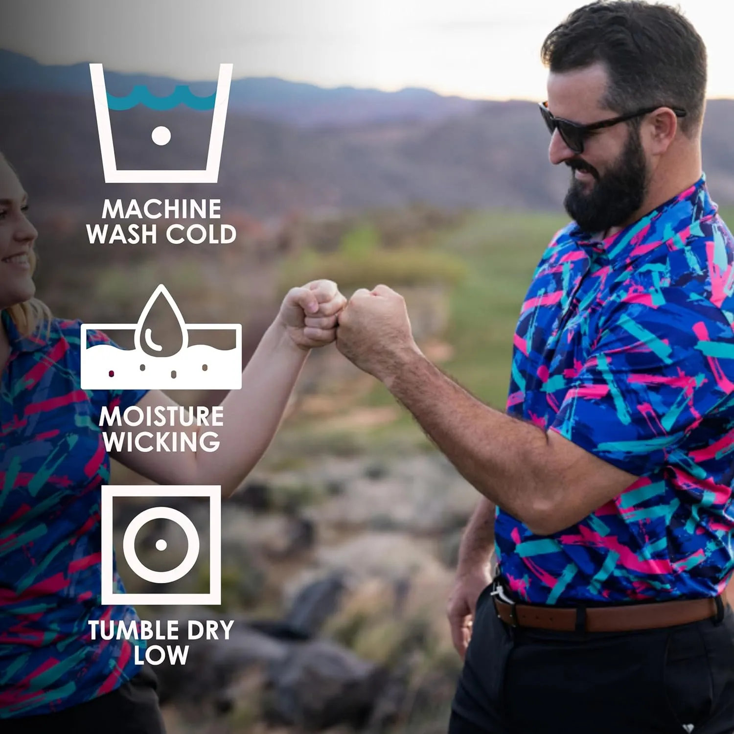 YATTA GOLF - Mens Golf Shirt Moisture Wicking Quick-Dry Short Sleeve - Standout Performance Casual Polo Shirts for Men